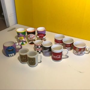 Lot of 12 Vintage Mug Cups Ranging From 1980-2003